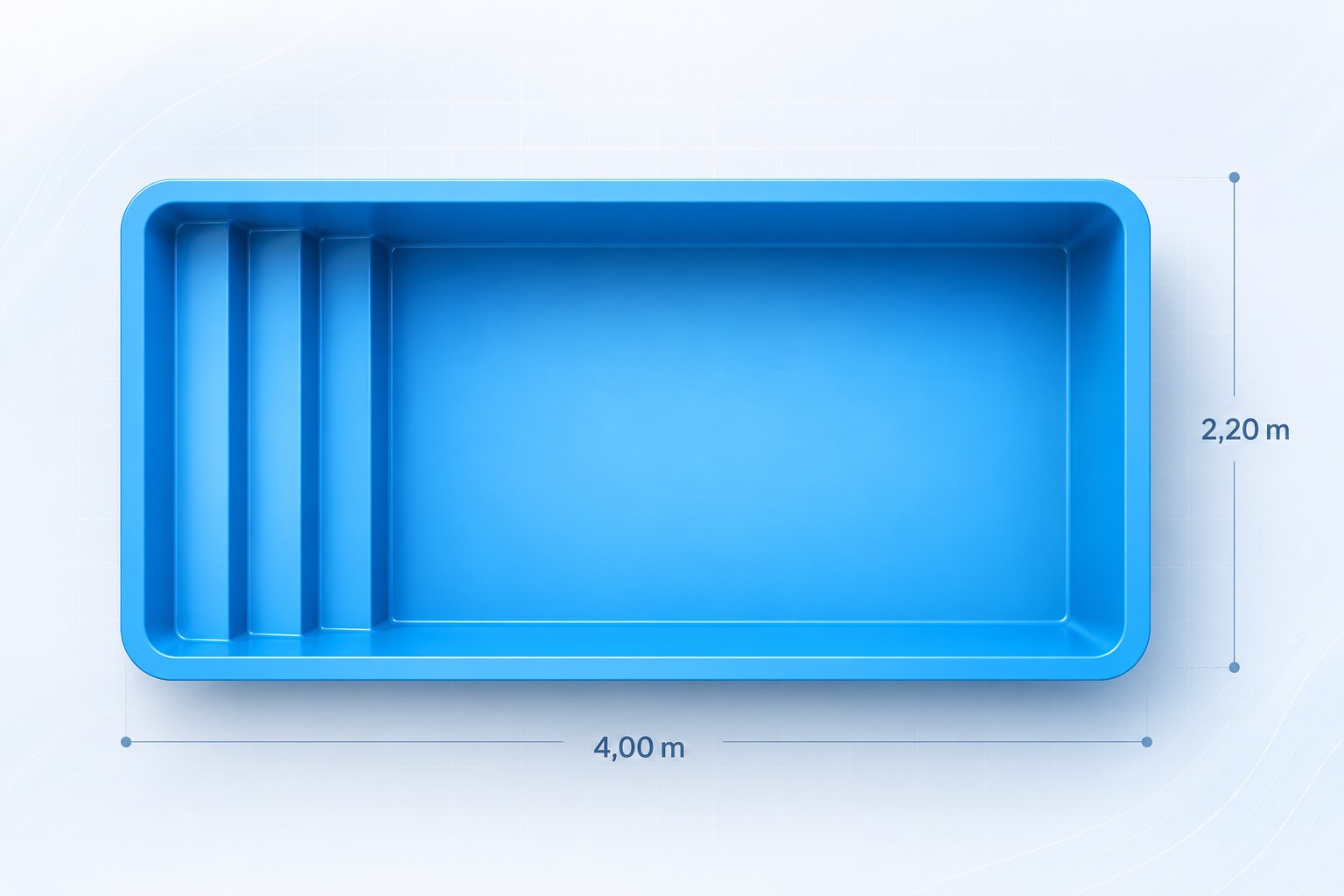 Modelo Brisa, piscina 4,00 x 2,20 m
